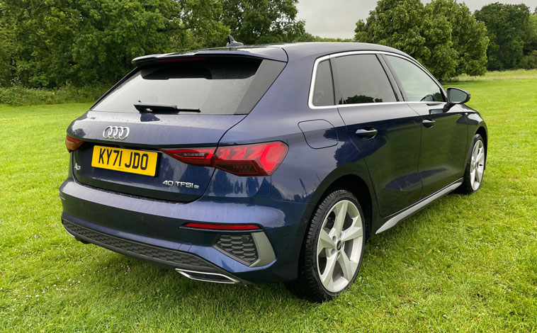 Audi A3 PHEV rear